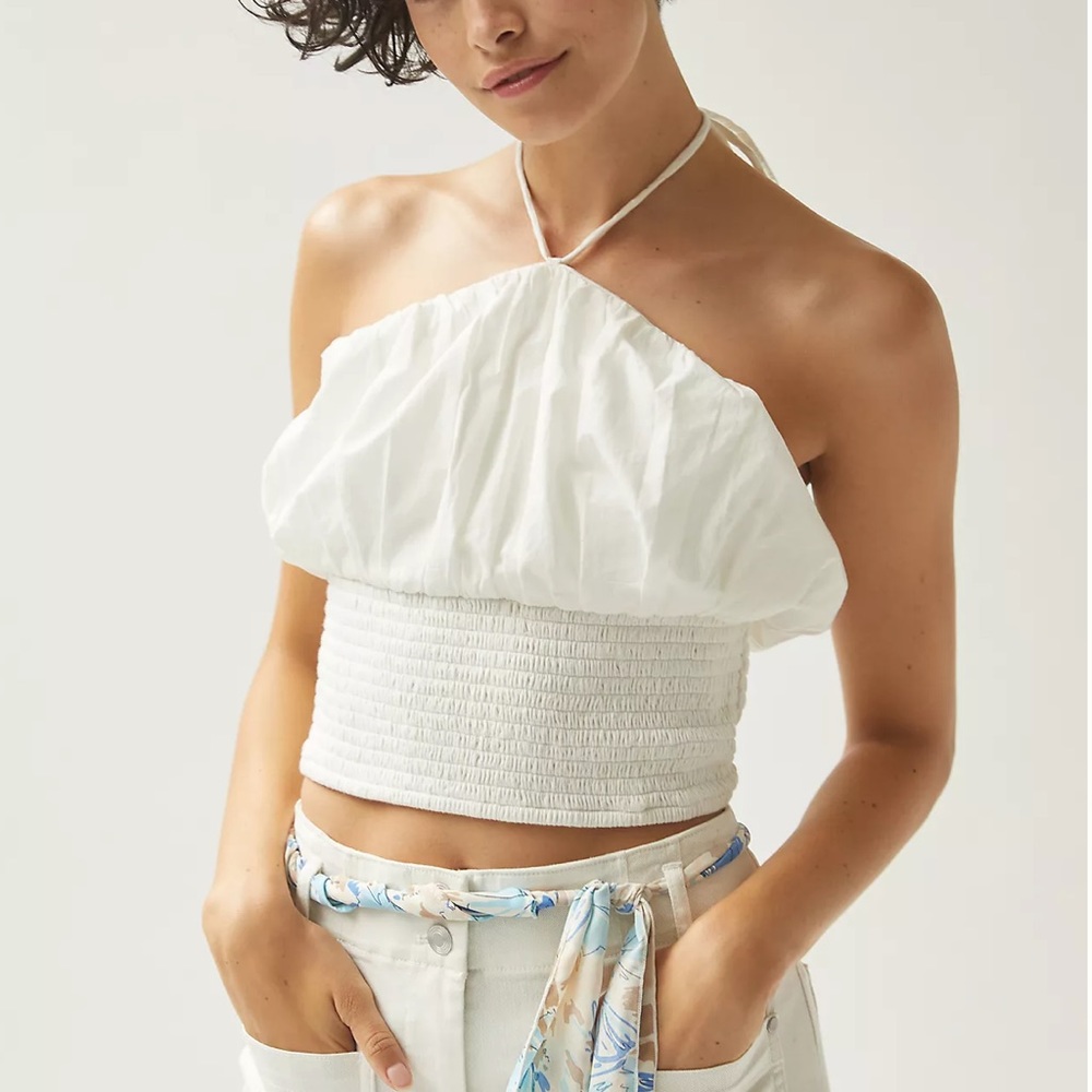 Anthropologie Maeve Woven Halter Top